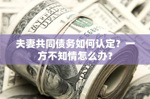 武汉夫妻共同债务如何认定？一方不知情怎么办？