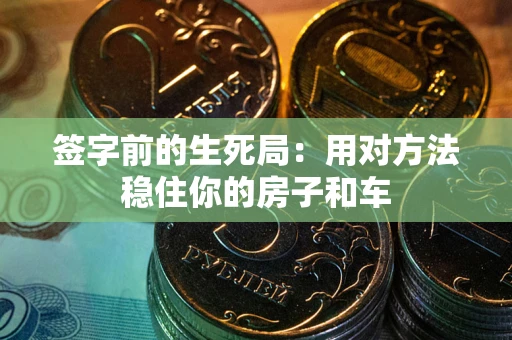 武汉签字前的生死局：用对方法稳住你的房子和车