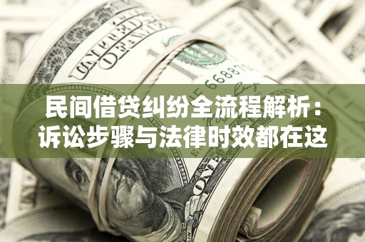 武汉民间借贷纠纷全流程解析：诉讼步骤与法律时效都在这儿了