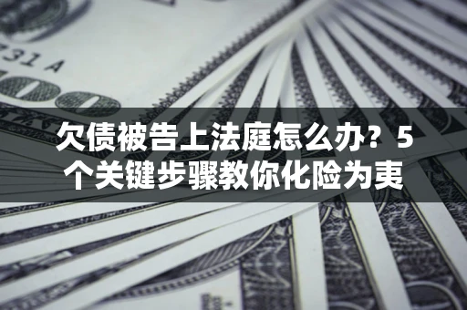 武汉欠债被告上法庭怎么办？5个关键步骤教你化险为夷